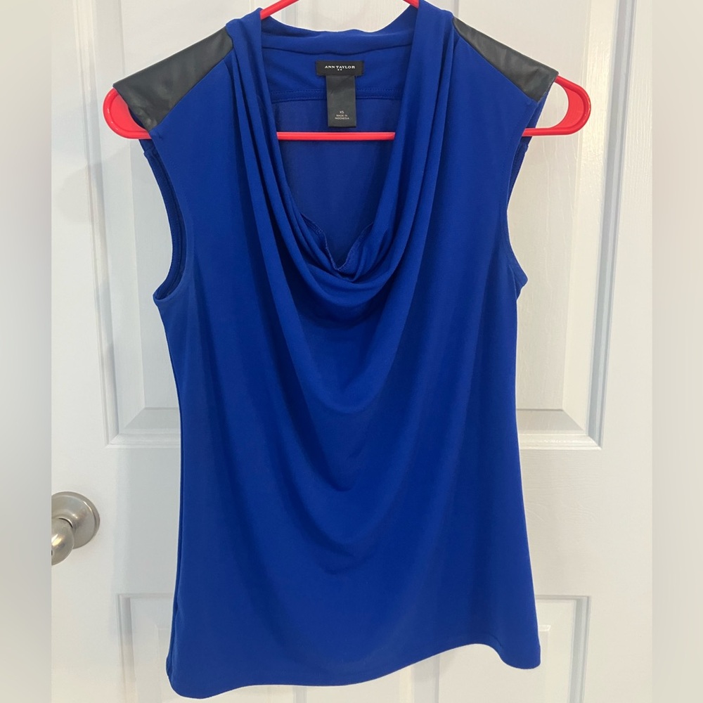 blue Ann Taylor blouse